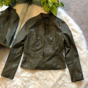 Olive Green Leather Jacket